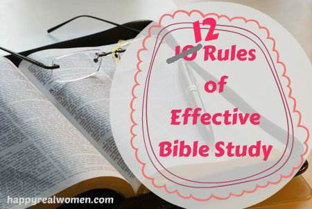 12 rules of effective bible study