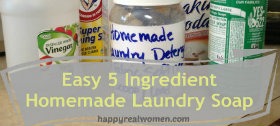 Easy 5 Ingredient Homemade Laundry Soap