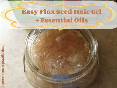 easy flax seed hair gel + essential oils